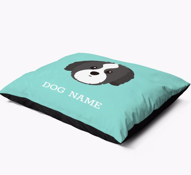 'Yappicon and Name' - Personalised {breedFullName} Dog Bed